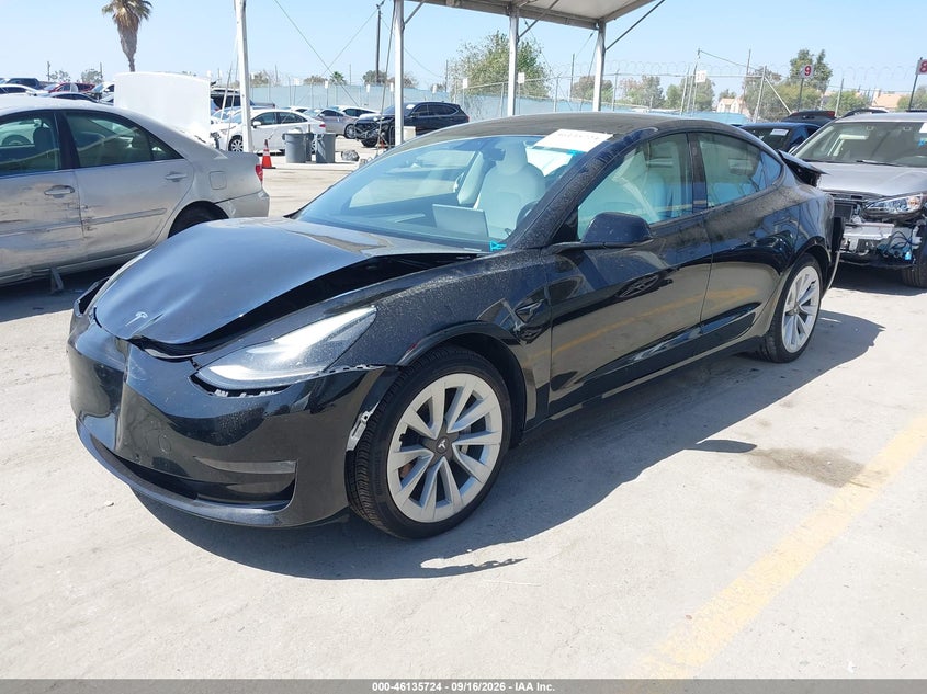 Vin: 5yj3e1eb8mf056824, lot: 46635458, tesla model 3 long range dual motor all-wheel drive 20212