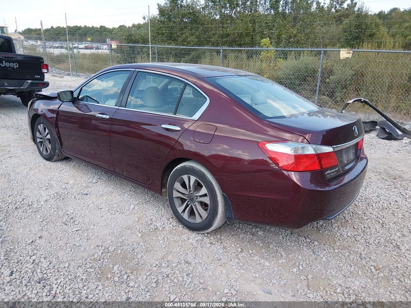 Vin: 1hgcr2f38ea176846, lot: 46635488, honda accord lx 20143