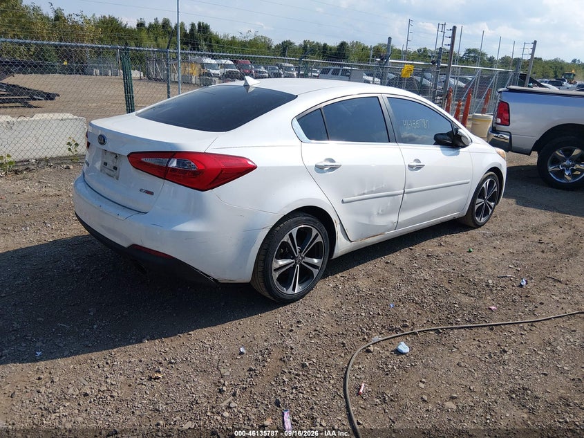 Vin: knafz4a88e5087830, lot: 46635521, kia forte ex 20144