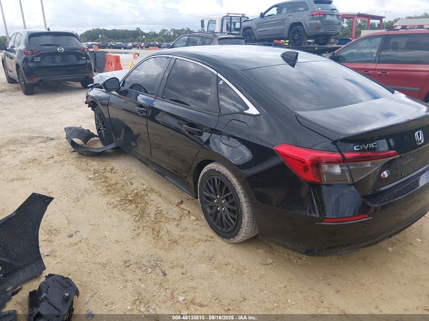 Vin: 2hgfe2f24nh518021, lot: 46635544, honda civic lx 20223