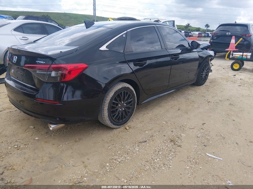 Vin: 2hgfe2f24nh518021, lot: 46635544, honda civic lx 20224