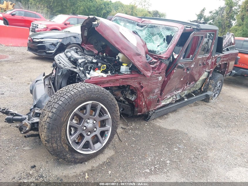 Vin: 1c6hjtfg2nl130493, lot: 46635546, jeep gladiator overland 4x4 20222