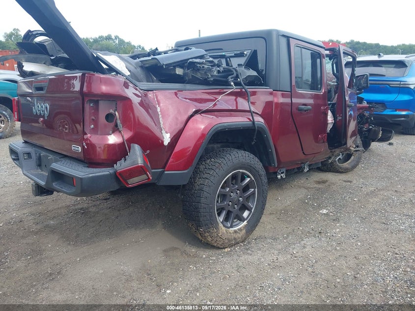 Vin: 1c6hjtfg2nl130493, lot: 46635546, jeep gladiator overland 4x4 20224