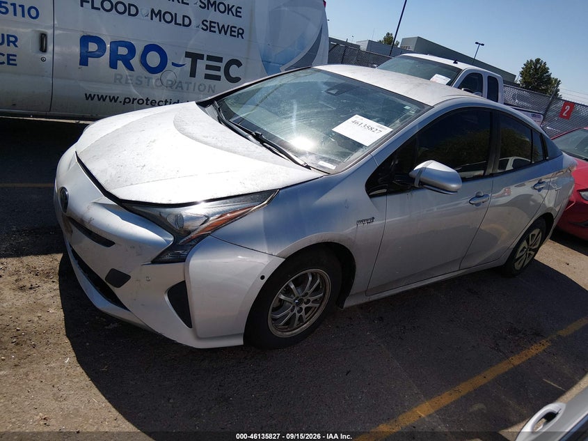Vin: jtdkbrfu7j3586925, lot: 46635561, toyota prius two 20182