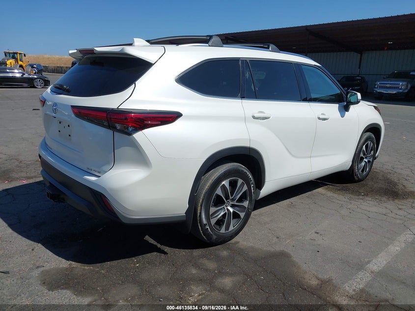 Vin: 5tdhzrbh4ms102677, lot: 46635568, toyota highlander xle 20214