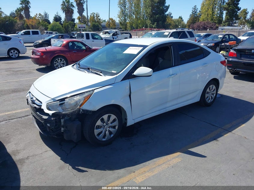 Vin: kmhct4ae5hu338760, lot: 46635659, hyundai accent se 20172