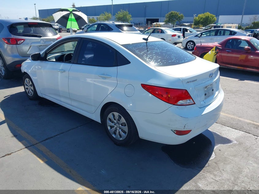 Vin: kmhct4ae5hu338760, lot: 46635659, hyundai accent se 20173