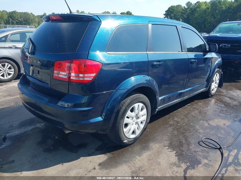Vin: 3c4pdcab8ft669794, lot: 46635661, dodge journey american value pkg 20154