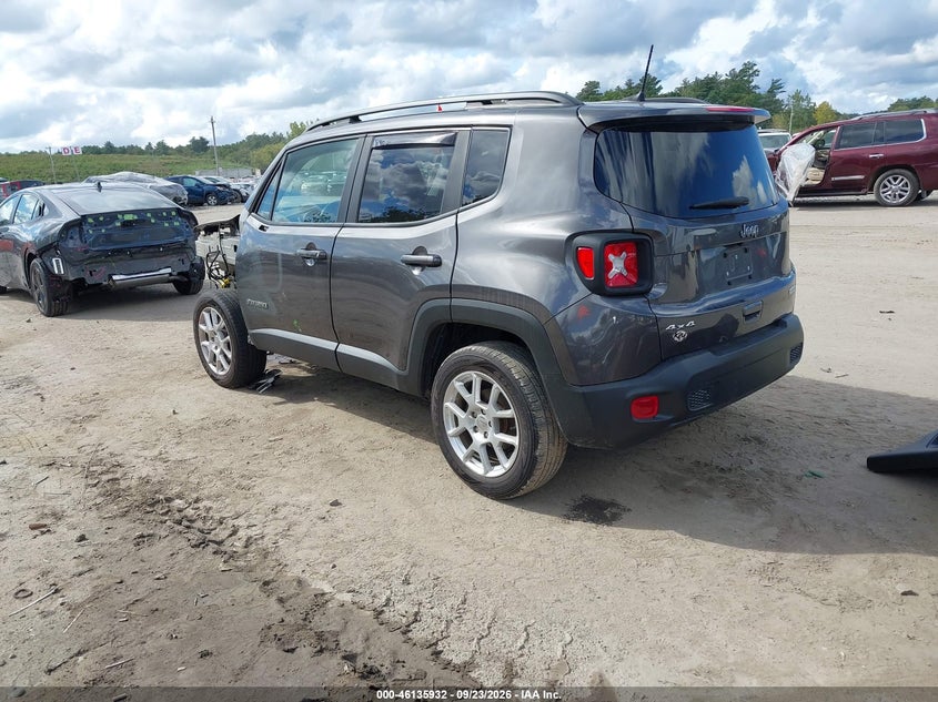 Vin: zacnjbbb1lpl07010, lot: 46635666, jeep renegade latitude 4x4 20203