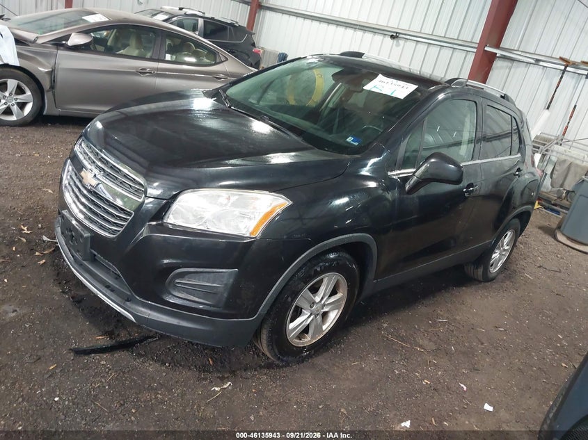 Vin: kl7cjlsbxgb654476, lot: 46635677, chevrolet trax lt 20162