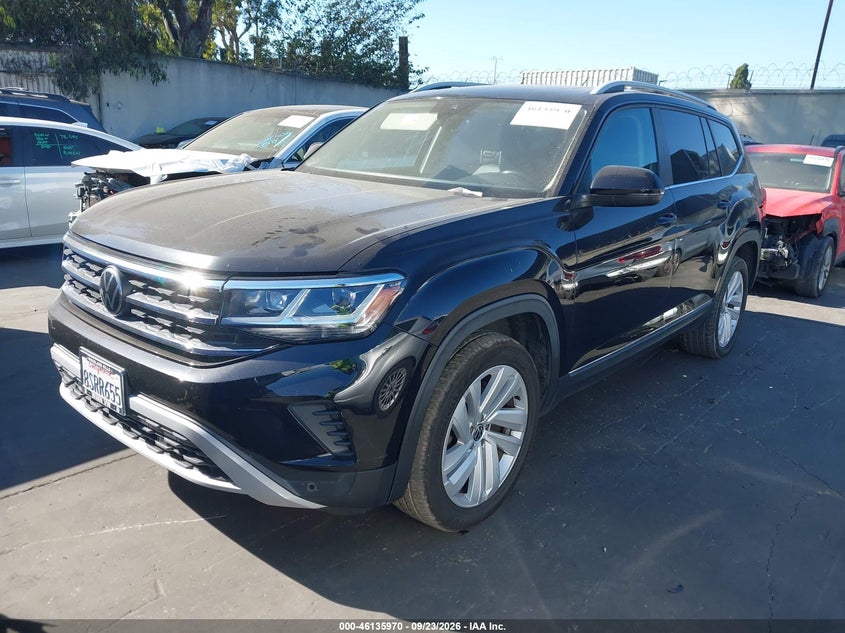 2021 Volkswagen Atlas 3.6L V6 Sel, Right Rear, IAAI, VIN 1V2ER2CAXMC508426 — photo 2