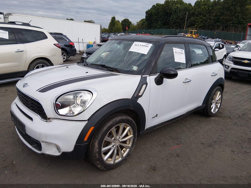 Vin: wmwzc5c52cwl57892, lot: 46635733, mini cooper s countryman 20122