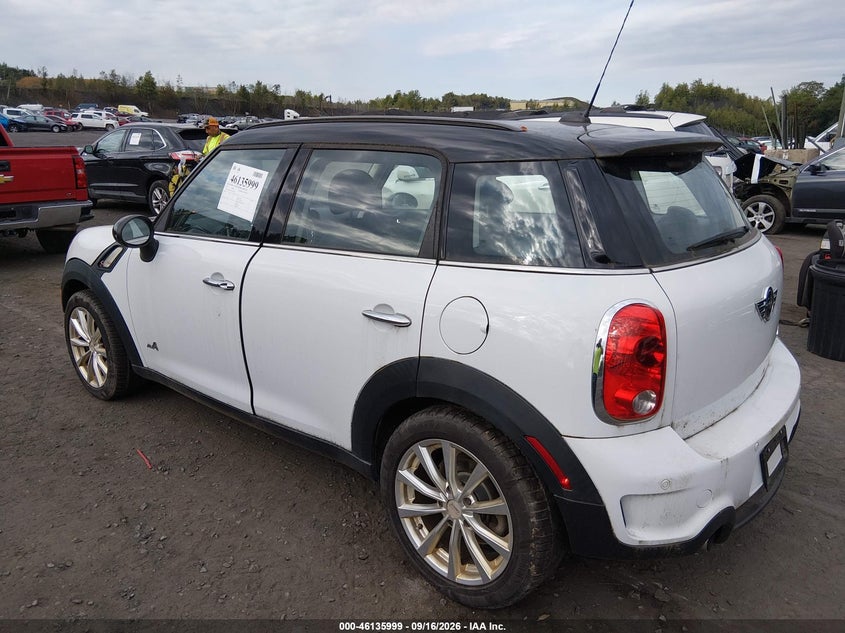 Vin: wmwzc5c52cwl57892, lot: 46635733, mini cooper s countryman 20123