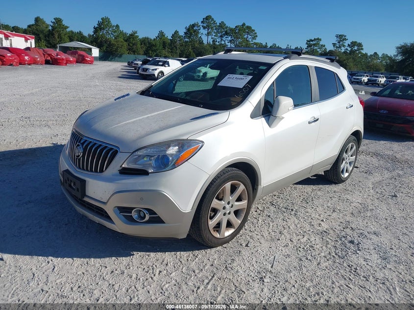Vin: kl4cjdsb2fb249472, lot: 46635741, buick encore premium 20152
