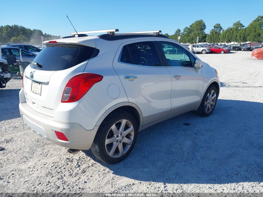 Vin: kl4cjdsb2fb249472, lot: 46635741, buick encore premium 20154