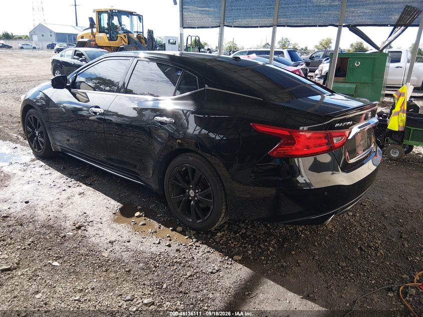 Vin: 1n4aa6ap5jc409309, lot: 46635845, nissan maxima 3.5 platinum 20183