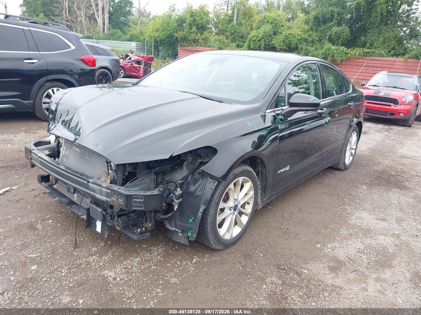 2019 Ford Fusion Hybrid Se, Удар спереди, IAAI, VIN 3FA6P0LU9KR166935 — фото 2