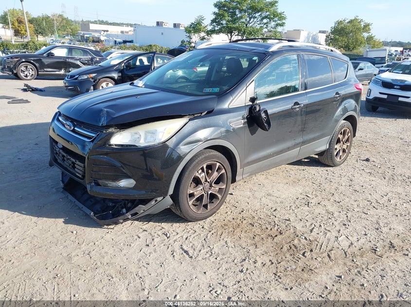 Vin: 1fmcu9jx4eua34410, lot: 46635986, ford escape titanium 20142