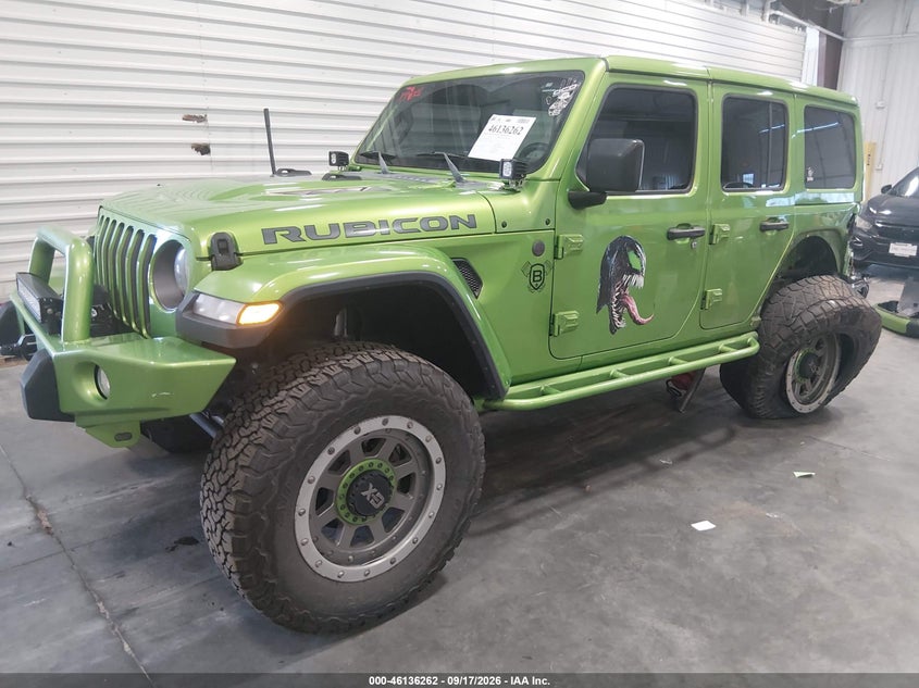 Vin: 1c4hjxfg8jw242112, lot: 46635996, jeep wrangler unlimited rubicon 4x4 20182