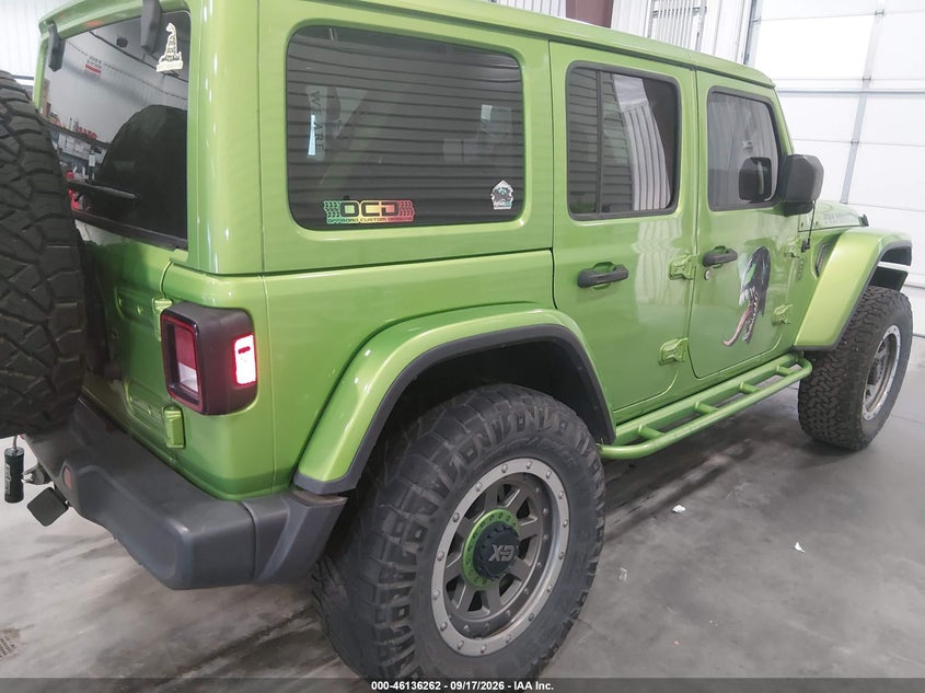 Vin: 1c4hjxfg8jw242112, lot: 46635996, jeep wrangler unlimited rubicon 4x4 20184