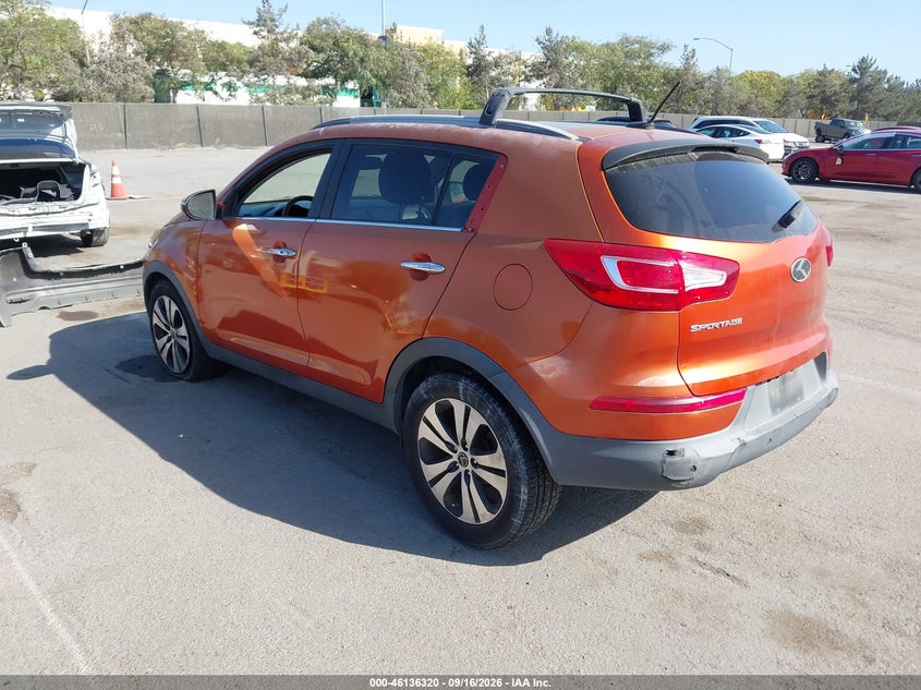 Vin: kndpc3a23d7442209, lot: 46636054, kia sportage ex 20133