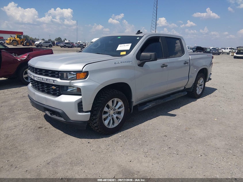 Vin: 1gcpybek2mz126746, lot: 46636115, chevrolet silverado 1500 4wd  short bed custom 20212