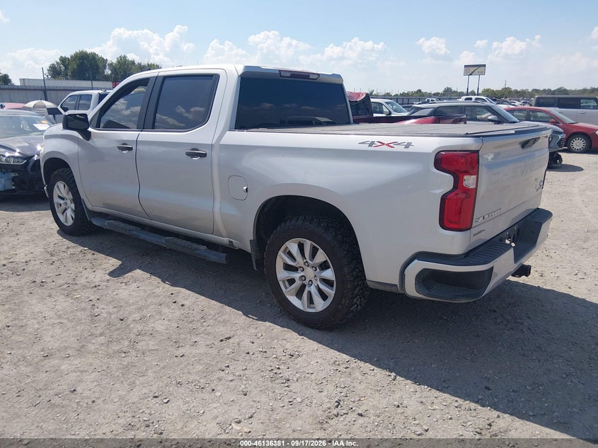 Vin: 1gcpybek2mz126746, lot: 46636115, chevrolet silverado 1500 4wd  short bed custom 20213