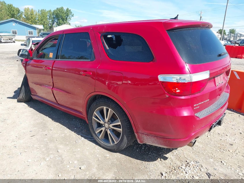 Vin: 1c4sdjct6dc597183, lot: 46636116, dodge durango r/t 20133
