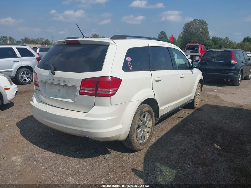 Vin: 3c4pdcab9ht602253, lot: 46636143, dodge journey se 20174