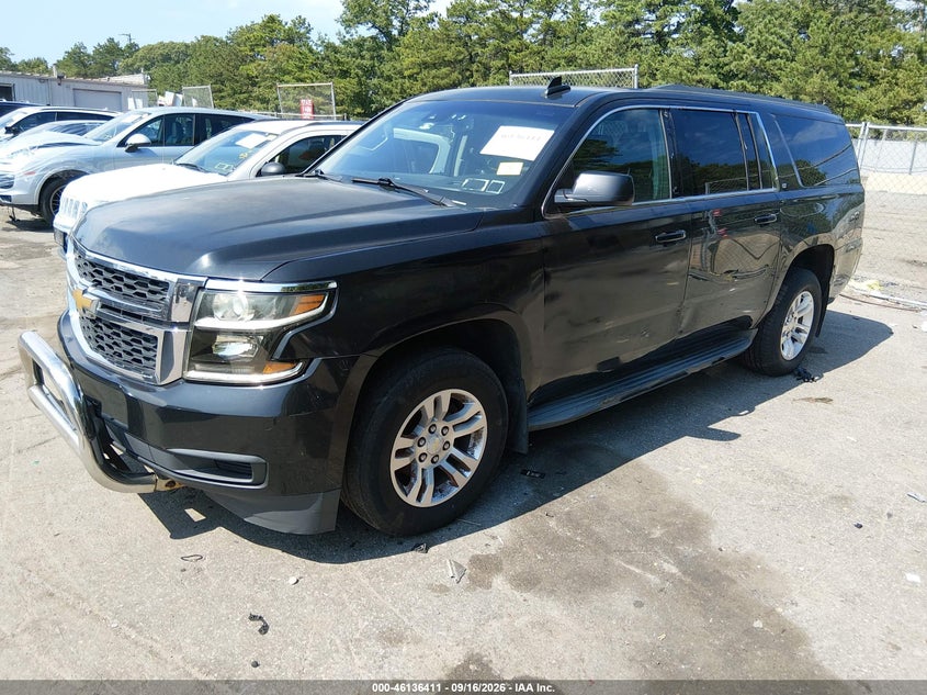 Vin: 1gnskjkc3fr707802, lot: 46636145, chevrolet suburban 1500 lt 20152