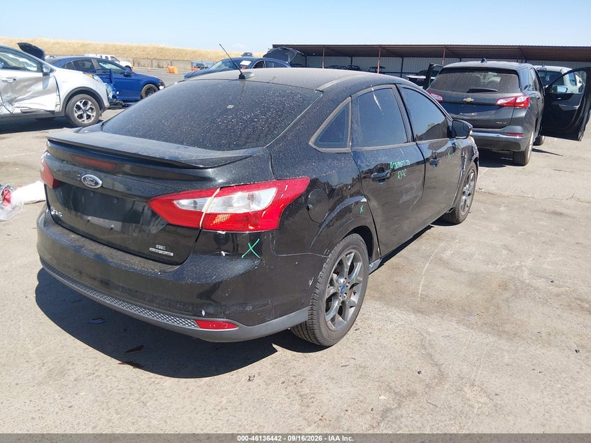 Vin: 1fadp3f29dl285122, lot: 46636176, ford focus se 20134