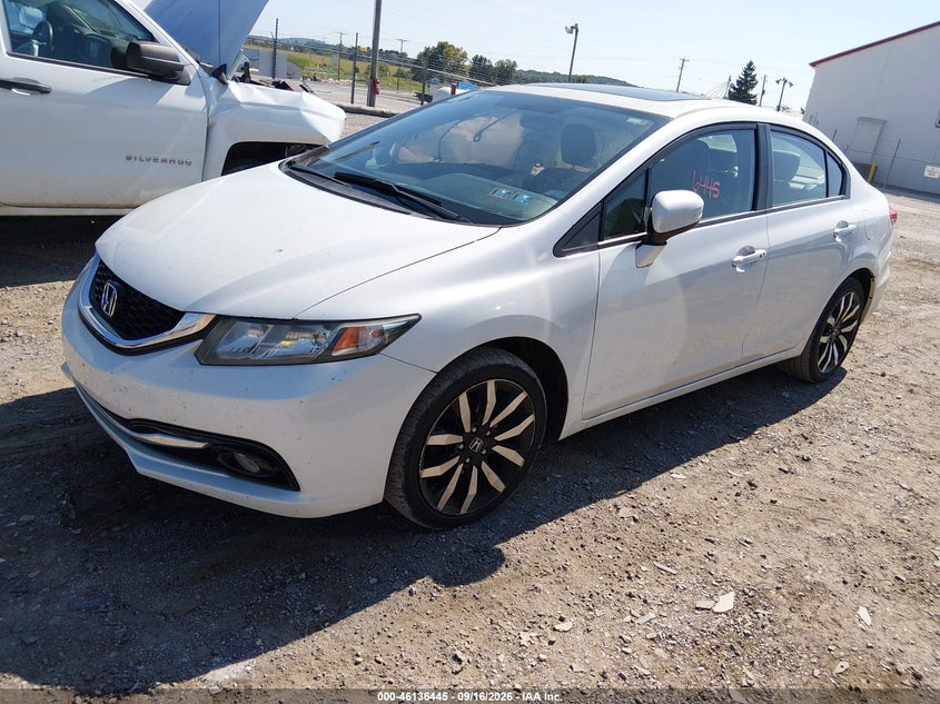 Vin: 19xfb2f93fe209688, lot: 46636179, honda civic ex-l 20152