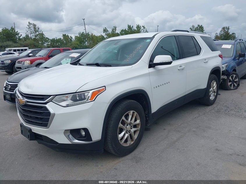 2018 Chevrolet Traverse, Удар спереду, IAAI, VIN 1GNERGKW7JJ265202 — фото 2