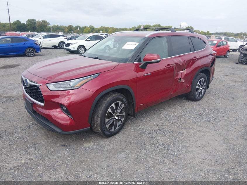 Vin: 5tdhbrchxms516906, lot: 46636302, toyota highlander hybrid xle 20212