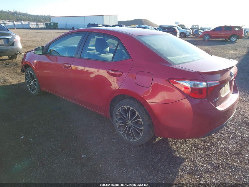 Vin: 2t1burhe0fc337008, lot: 46636342, toyota corolla s plus 20153