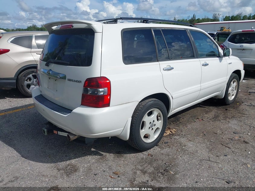 TOYOTA HIGHLANDER 2007 VIN JTEGP21A270128582