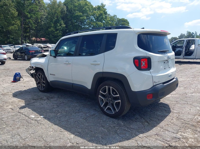 Vin: zacnjcbb2mpm38602, lot: 46636376, jeep renegade latitude fwd 20213