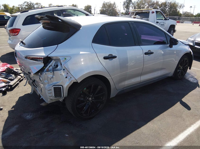 Vin: jtnd4rbe4l3077214, lot: 46636388, toyota corolla se nightshade edition 20204