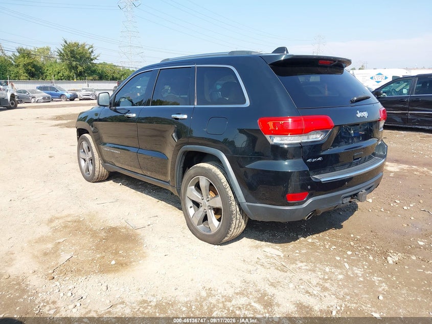 Vin: 1c4rjfbg9ec129975, lot: 46636481, jeep grand cherokee limited 20143