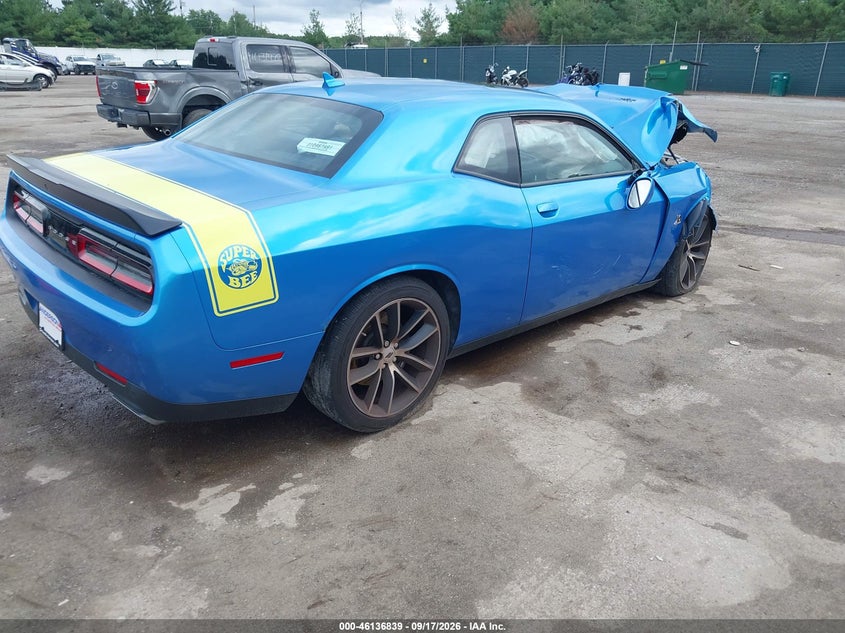 Vin: 2c3cdzfj3jh327905, lot: 46636573, dodge challenger r/t scat pack 20184