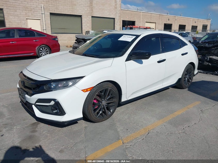Vin: shhfk7h46mu420386, lot: 46636574, honda civic sport 20212