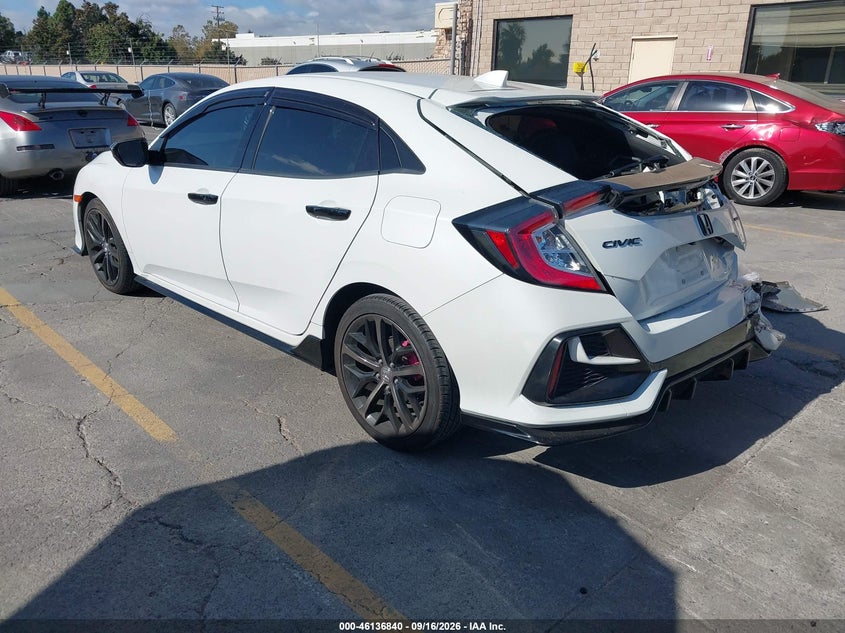Vin: shhfk7h46mu420386, lot: 46636574, honda civic sport 20213