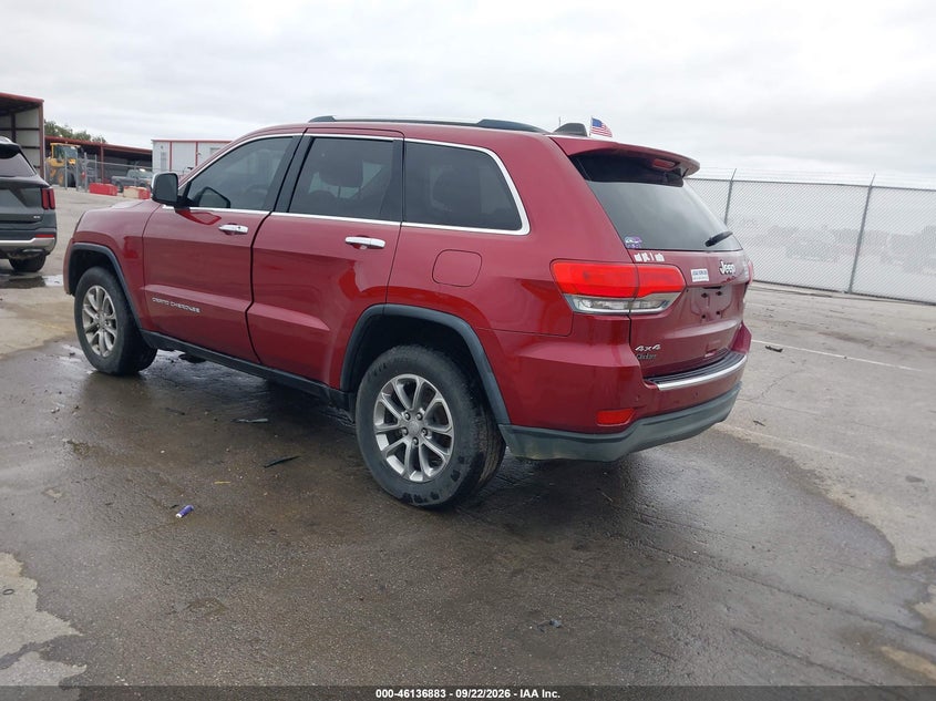 Vin: 1c4rjfbg3fc158521, lot: 46636617, jeep grand cherokee limited 20153