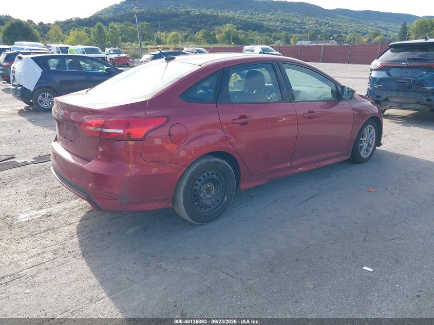 Vin: 1fadp3f20fl249855, lot: 46636627, ford focus se 20154