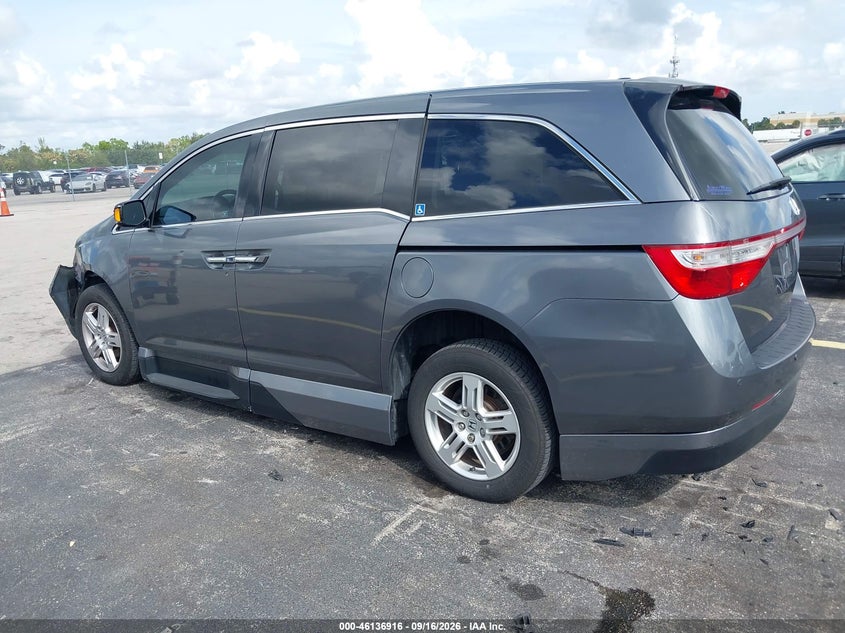 Vin: 5fnrl5h9xcb004612, lot: 46636650, honda odyssey touring/touring elite 20123