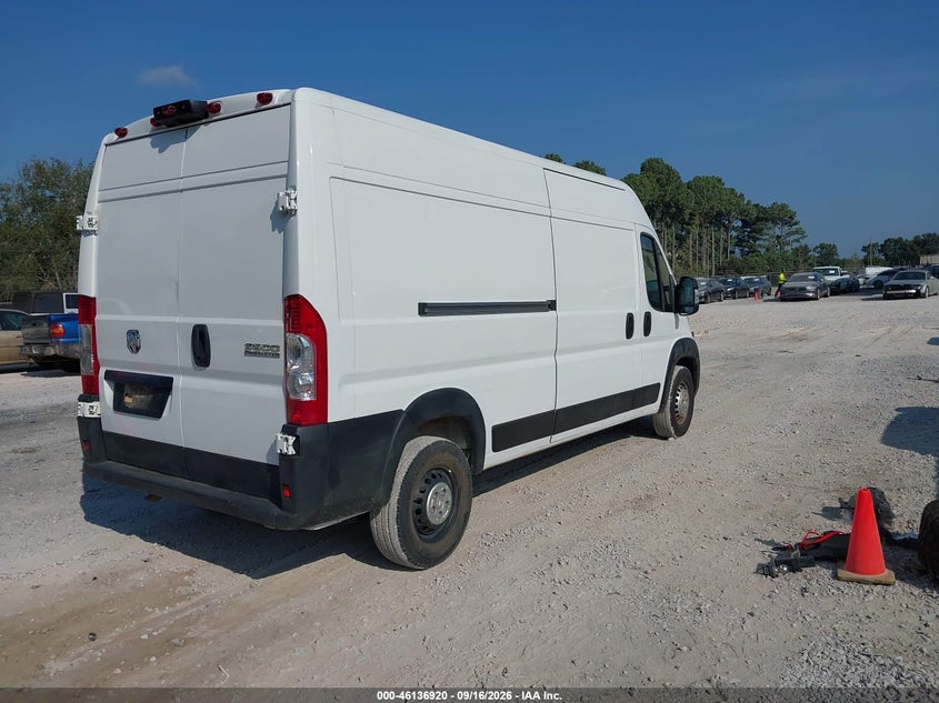 Vin: 3c6mrvhg7se545488, lot: 46636653, ram promaster 3500 tradesman high roof 159 wb w/pass seat 20254