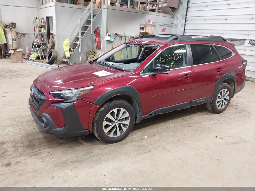 Vin: 4s4btafc5s3331287, lot: 46636685, subaru outback premium 20252