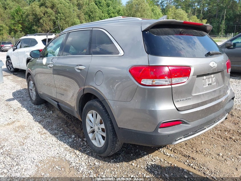 Vin: 5xypg4a34jg378893, lot: 46636686, kia sorento 2.4l lx 20183