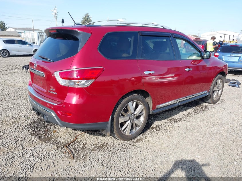 Vin: 5n1ar2mm1fc622516, lot: 46636728, nissan pathfinder platinum 20154