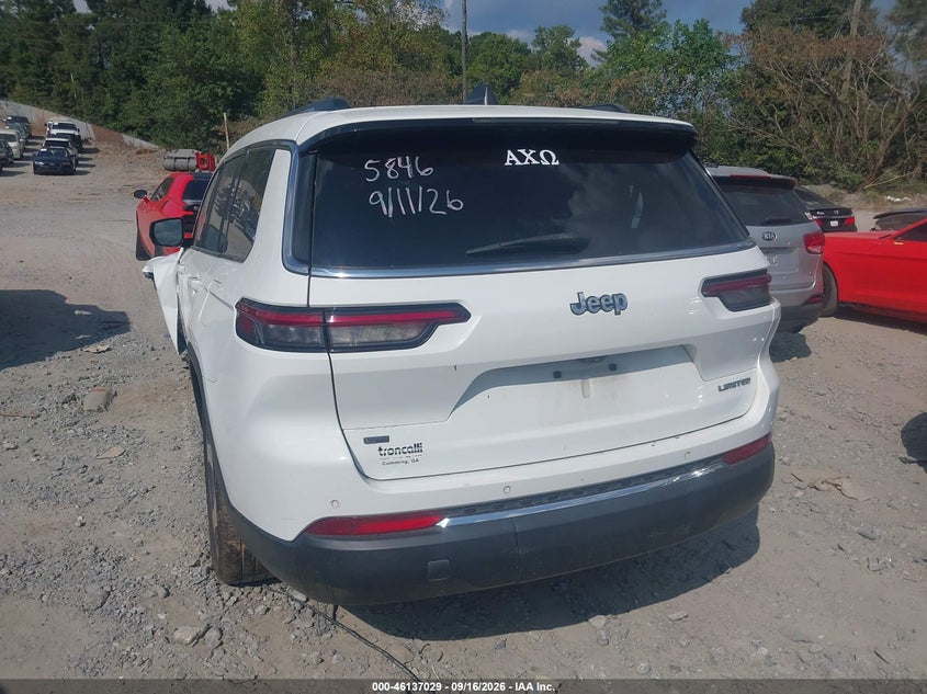 Vin: 1c4rjjbg4m8126308, lot: 46636763, jeep grand cherokee l limited 4x2 20213